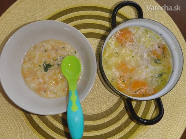 Dojčenská mäsovo-zeleninová polievočka s ryžou 4-6 mes  Recept