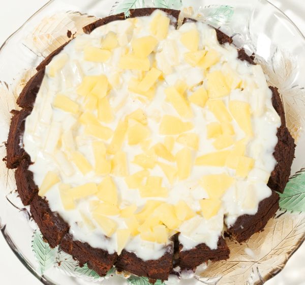 Čokoládová torta s ananásom |
