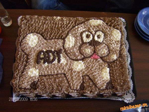 čokoládová tortička pre Adamka k jeho 10 narodeninám