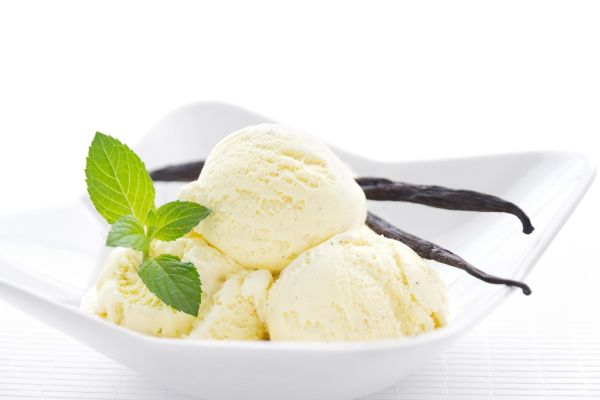 Vanilkový mrazený krém zmrzlina