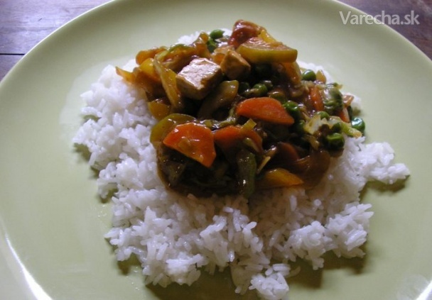 Veľmi rýchla zelenina s tofu (fotorecept) recept