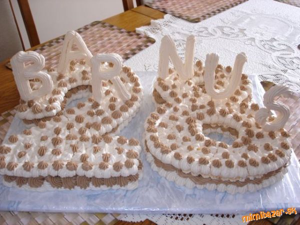 penová torta Barnabášovi k 28. narodeninám