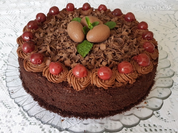 Veľkonočná čokoládovo-višňová torta (fotorecept) recept