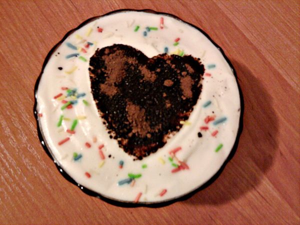 Valentínsky koláč z mikrovlnky