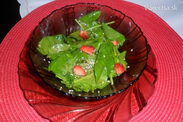 Jahodovo-špenátový šalát (fotorecept) recept