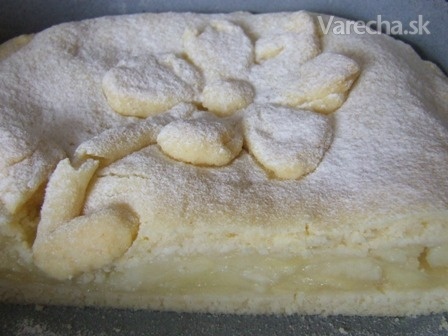 Jablkový koláč s pudingom (fotorecept)