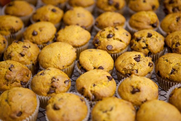 Tekvicové muffiny s kúskami čokolády